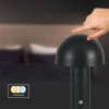 Lampka stołowa nocna V-TAC 1W LED 25cm ładowanie USB ściemnianie czarna VT-1047 3000K-6000K 200lm